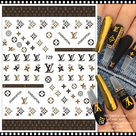 louis vuitton nails black and red|Louis Vuitton nail transfer foil.